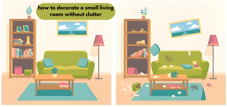 how to decorate a small living room without clutter