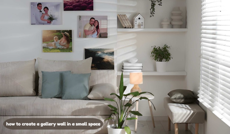 how to create a gallery wall in a small space
